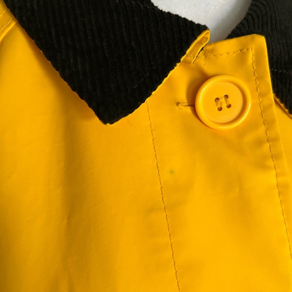 Talbots Vintage Yellow Raincoat Long Waterproof Trench, Size M Retro Nautical - Picture 11 of 12